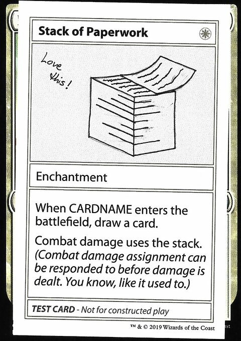 Stack of Paperwork, Mystery Booster Playtest Cards 2021 #13, Magic: The Gathering card