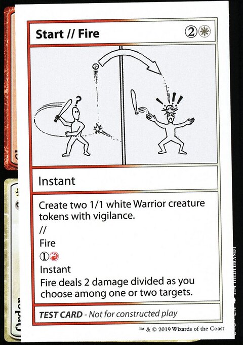 Start // Fire, Mystery Booster Playtest Cards 2021 #101, Magic: The Gathering card