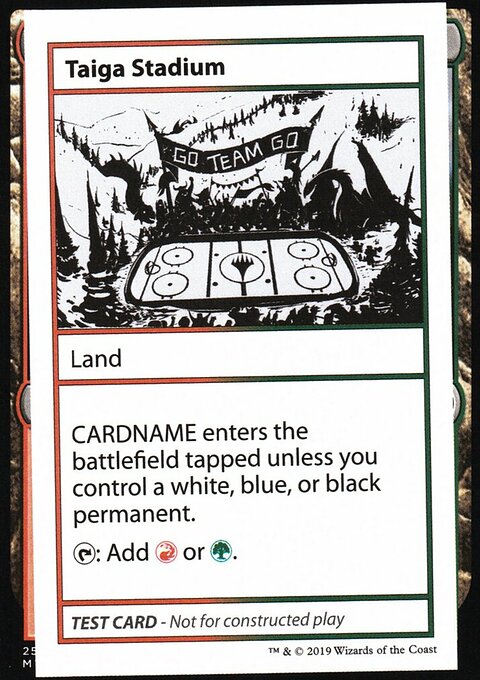 Taiga Stadium, Mystery Booster Playtest Cards 2021 #120, Magic: The Gathering card