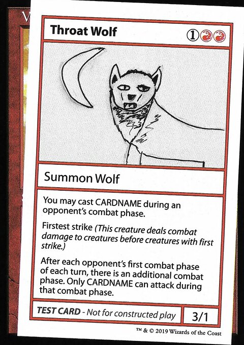 Throat Wolf, Mystery Booster Playtest Cards 2021 #65, Magic: The Gathering card