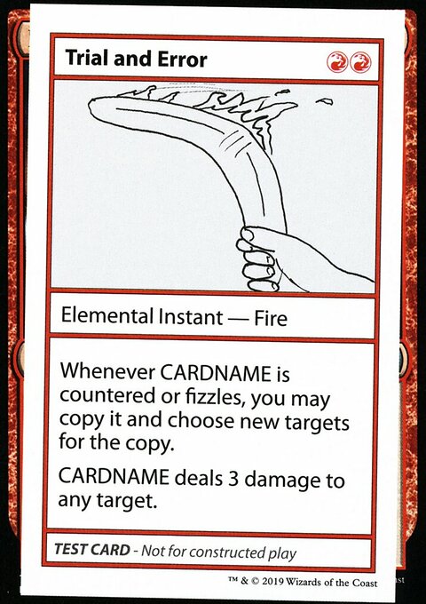 Trial and Error, Mystery Booster Playtest Cards 2021 #68, Magic: The Gathering card