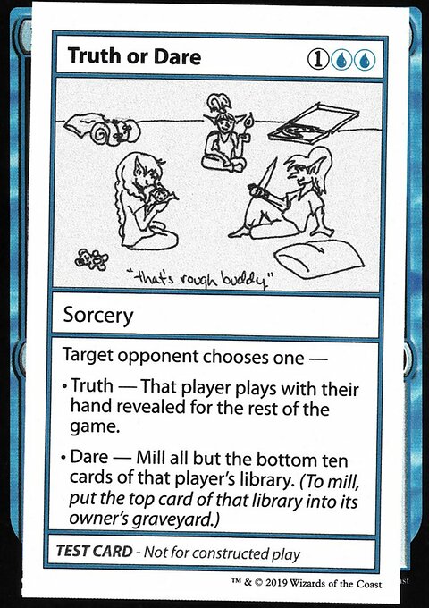 Truth or Dare, Mystery Booster Playtest Cards 2021 #32, Magic: The Gathering card