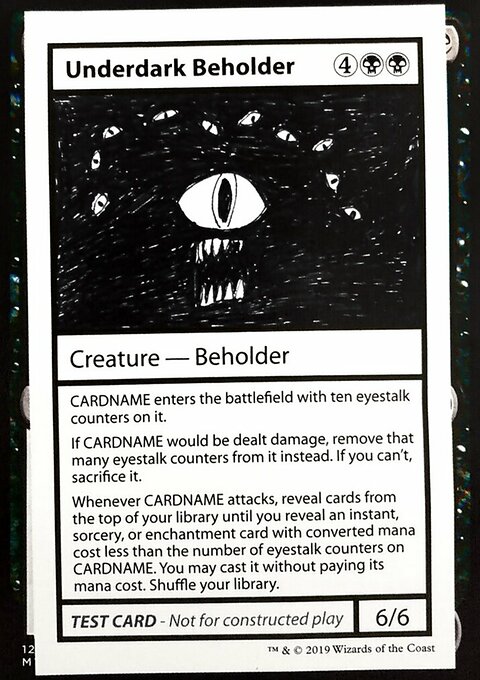 Underdark Beholder, Mystery Booster Playtest Cards 2021 #49, Magic: The Gathering card