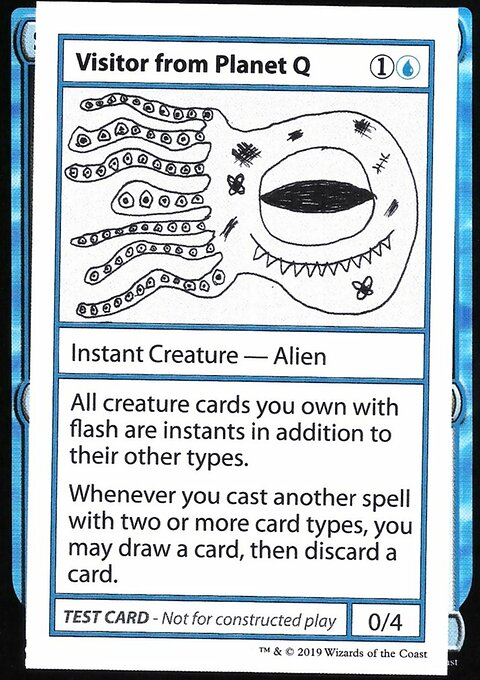 Visitor from Planet Q, Mystery Booster Playtest Cards 2021 #33, Magic: The Gathering card