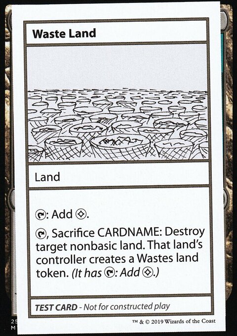Waste Land, Mystery Booster Playtest Cards 2021 #121, Magic: The Gathering card