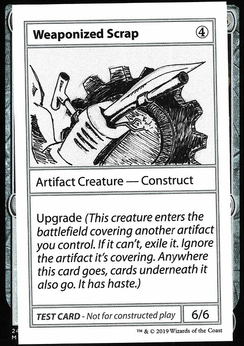 Weaponized Scrap, Mystery Booster Playtest Cards 2021 #111, Magic: The Gathering card