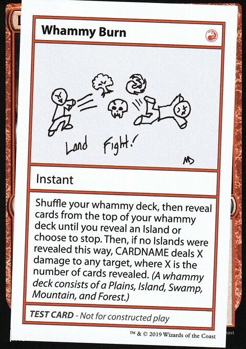 Whammy Burn, Mystery Booster Playtest Cards 2021 #70, Magic: The Gathering card