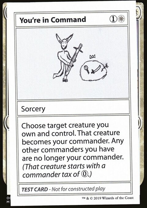 You're in Command, Mystery Booster Playtest Cards 2021 #15, Magic: The Gathering card