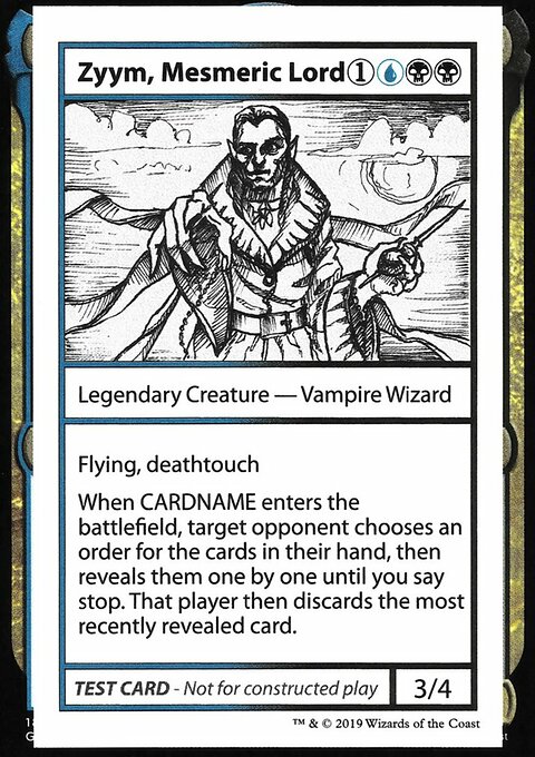 Zyym, Mesmeric Lord, Mystery Booster Playtest Cards 2021 #104, Magic: The Gathering card