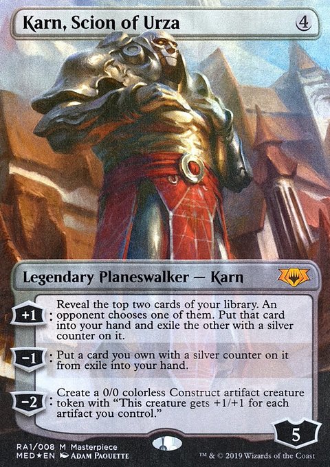 Karn, Scion of Urza, Mythic Edition #RA1, Magic: The Gathering card