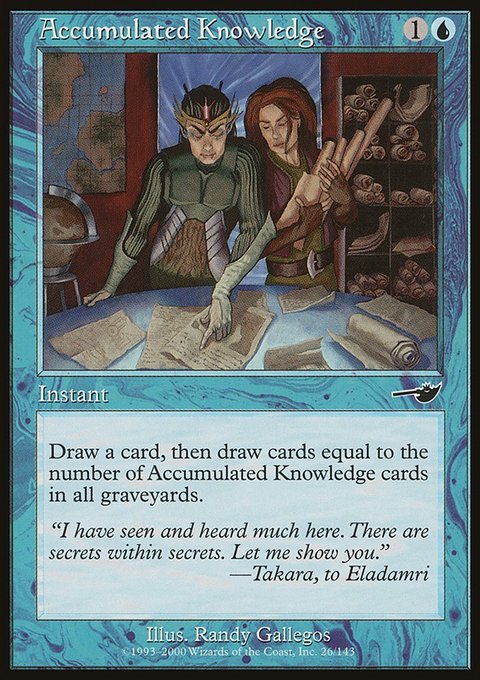Accumulated Knowledge, Nemesis #26, Magic: The Gathering card