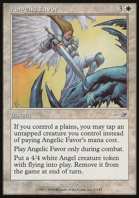 Angelic Favor, Nemesis #1, Magic: The Gathering card