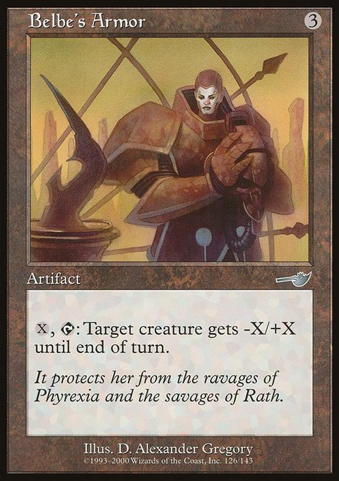 Belbe's Armor, Nemesis #126, Magic: The Gathering card