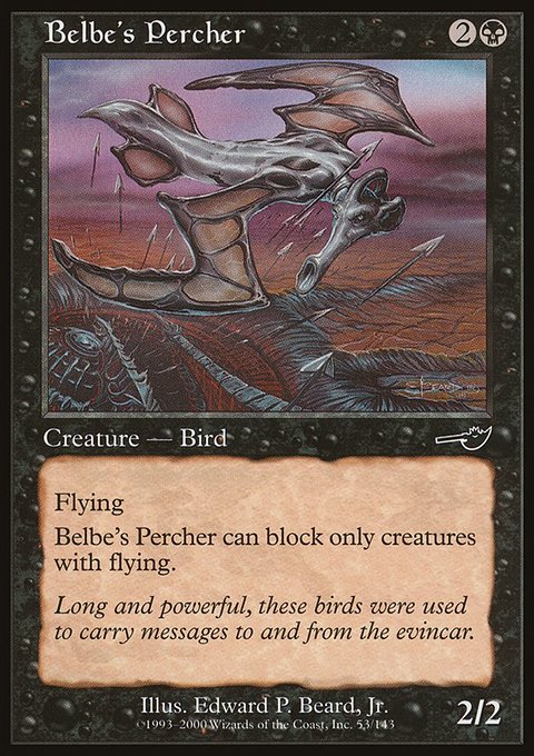 Belbe's Percher, Nemesis #53, Magic: The Gathering card