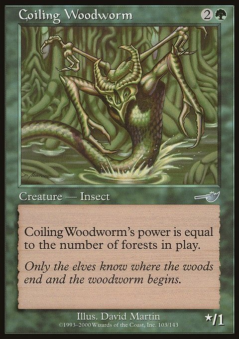 Coiling Woodworm, Nemesis #103, Magic: The Gathering card