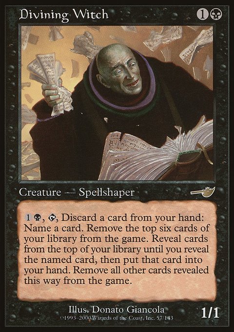 Divining Witch, Nemesis #57, Magic: The Gathering card