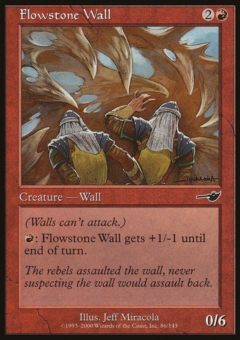 Flowstone Wall, Nemesis #86, Magic: The Gathering card