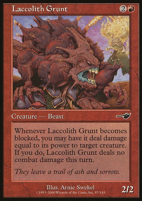 Laccolith Grunt, Nemesis #87, Magic: The Gathering card