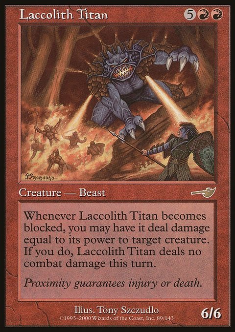 Laccolith Titan, Nemesis #89, Magic: The Gathering card