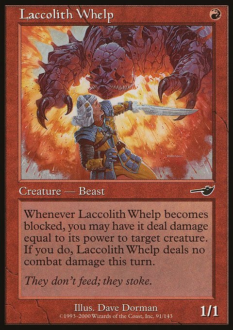Laccolith Whelp, Nemesis #91, Magic: The Gathering card