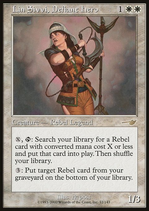 Lin Sivvi, Defiant Hero, Nemesis #12, Magic: The Gathering card