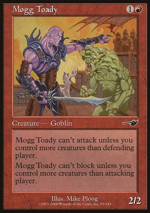Mogg Toady, Nemesis #95, Magic: The Gathering card