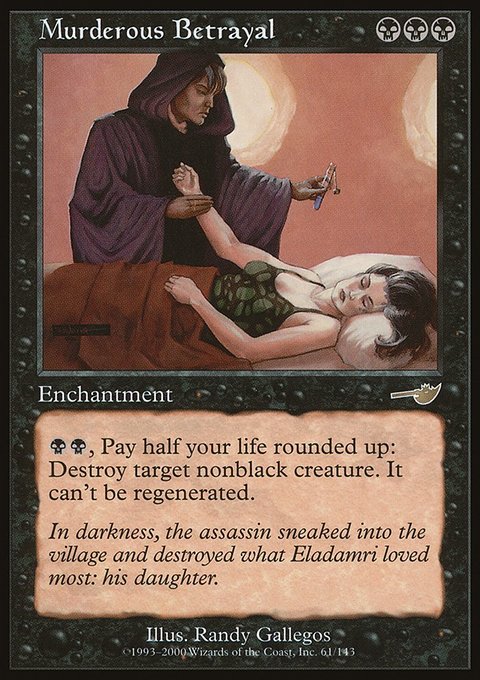 Murderous Betrayal, Nemesis #61, Magic: The Gathering card