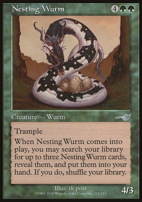 Nesting Wurm, Nemesis #107, Magic: The Gathering card
