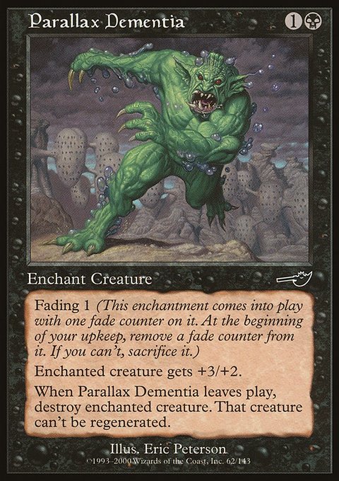 Parallax Dementia, Nemesis #62, Magic: The Gathering card