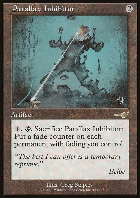 Parallax Inhibitor, Nemesis #134, Magic: The Gathering card