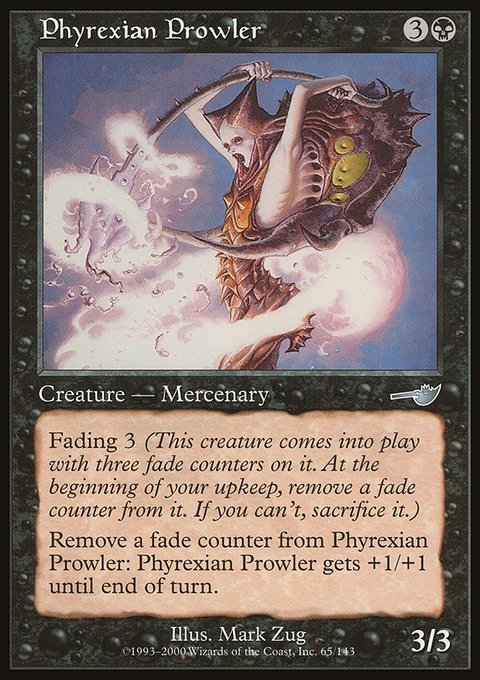 Phyrexian Prowler, Nemesis #65, Magic: The Gathering card