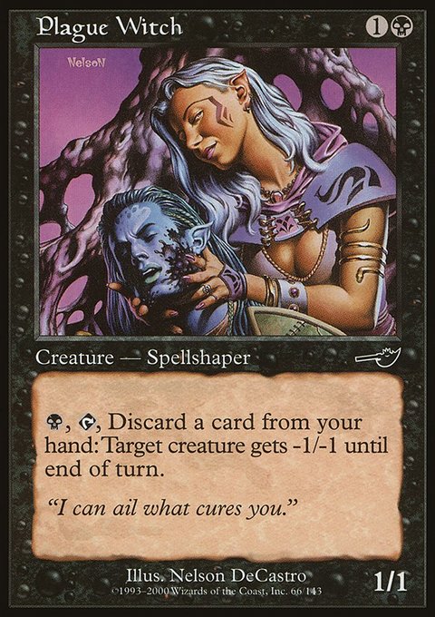 Plague Witch, Nemesis #66, Magic: The Gathering card