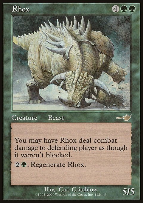 Rhox, Nemesis #112, Magic: The Gathering card