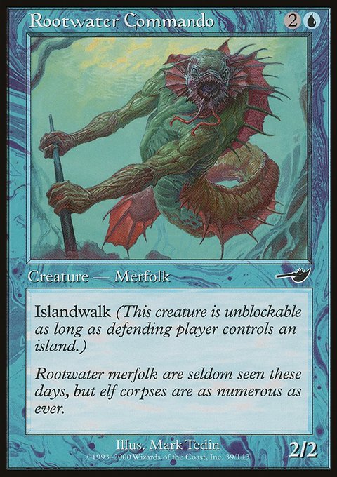 Rootwater Commando, Nemesis #39, Magic: The Gathering card
