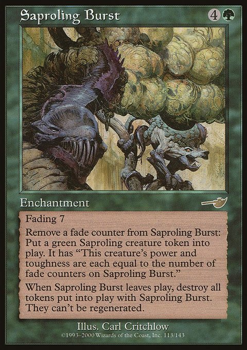 Saproling Burst, Nemesis #113, Magic: The Gathering card
