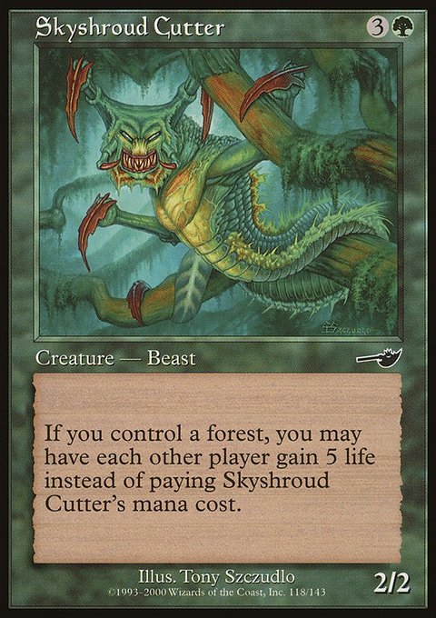 Skyshroud Cutter, Nemesis #118, Magic: The Gathering card