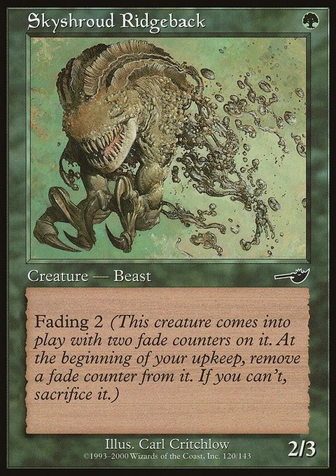 Skyshroud Ridgeback, Nemesis #120, Magic: The Gathering card