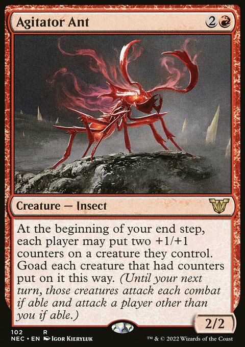 Agitator Ant, Neon Dynasty Commander #102, Magic: The Gathering card
