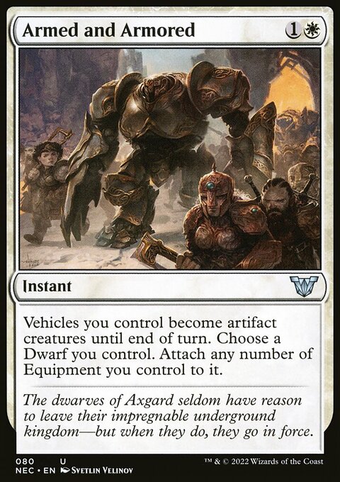 Armed and Armored, Neon Dynasty Commander #80, Magic: The Gathering card