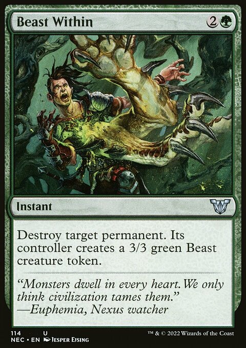 Beast Within, Neon Dynasty Commander #114, Magic: The Gathering card
