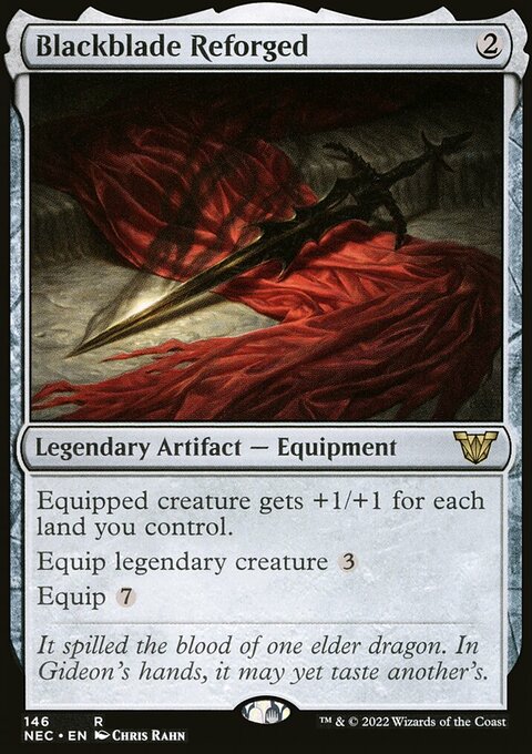Blackblade Reforged, Neon Dynasty Commander #146, Magic: The Gathering card