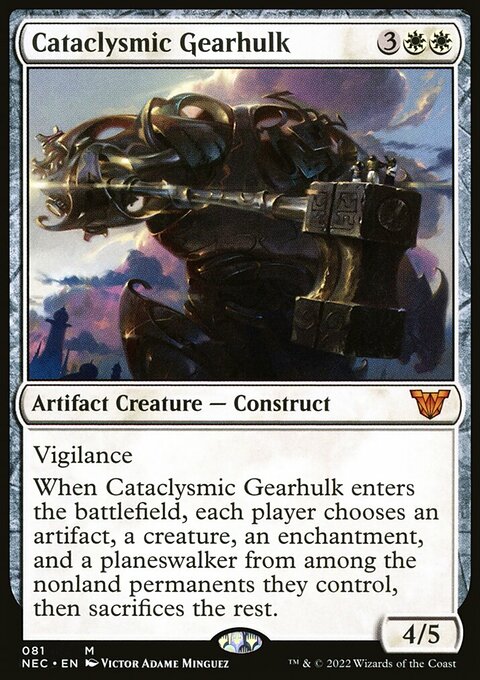 Cataclysmic Gearhulk, Neon Dynasty Commander #81, Magic: The Gathering card