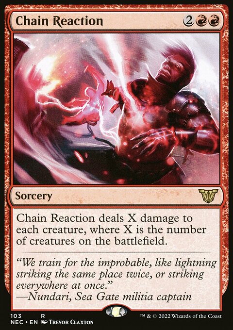 Chain Reaction, Neon Dynasty Commander #103, Magic: The Gathering card