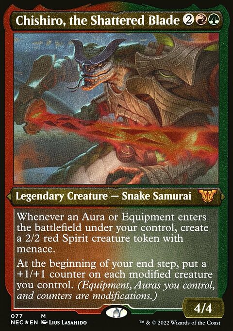 Chishiro, the Shattered Blade, Neon Dynasty Commander #77, Magic: The Gathering card