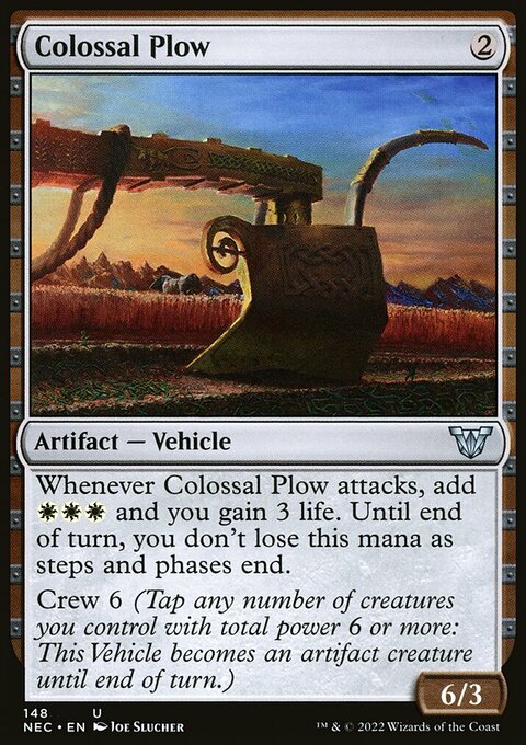 Colossal Plow, Neon Dynasty Commander #148, Magic: The Gathering card