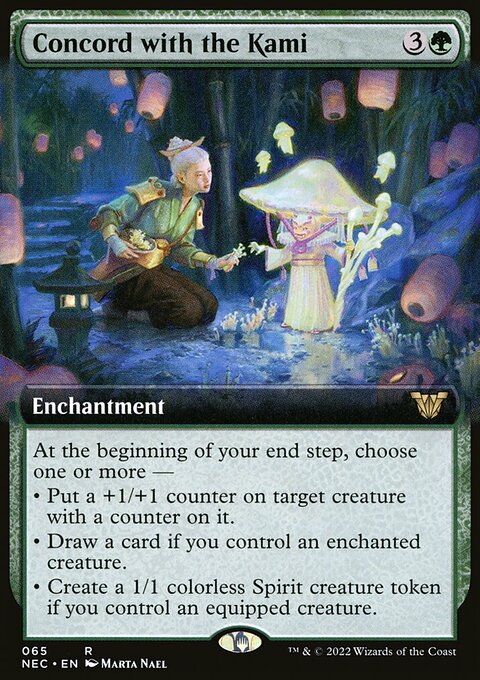 Concord with the Kami, Neon Dynasty Commander #65, Magic: The Gathering card