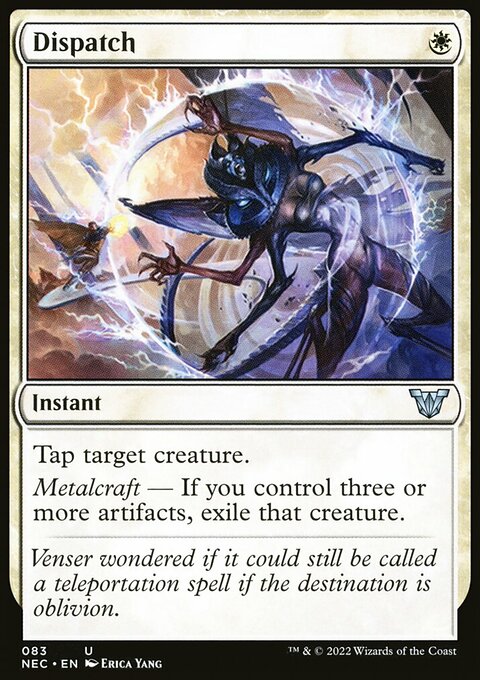 Dispatch, Neon Dynasty Commander #83, Magic: The Gathering card