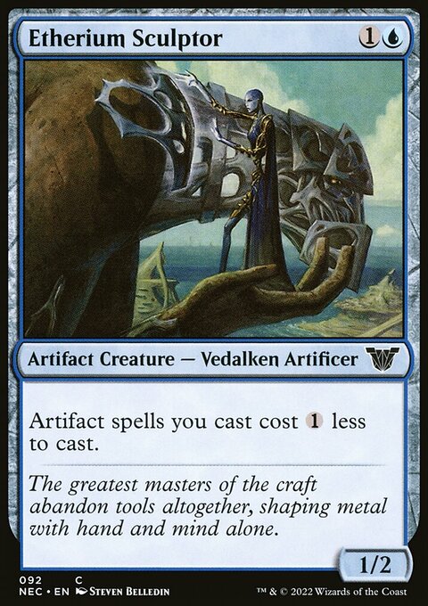 Etherium Sculptor, Neon Dynasty Commander #92, Magic: The Gathering card