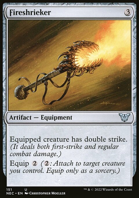 Fireshrieker, Neon Dynasty Commander #151, Magic: The Gathering card