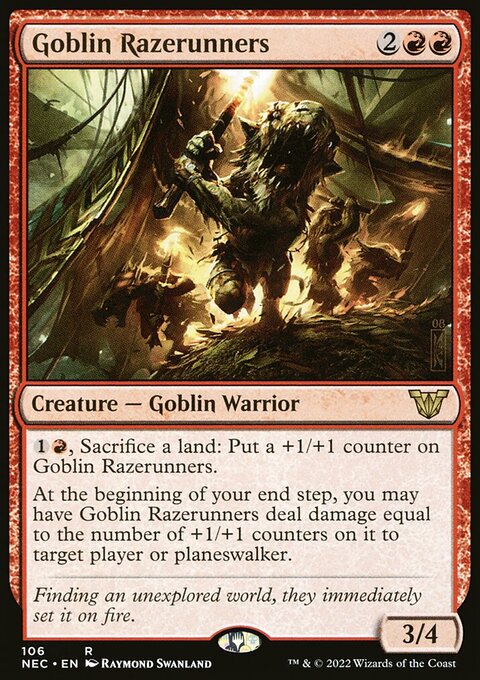 Goblin Razerunners, Neon Dynasty Commander #106, Magic: The Gathering card
